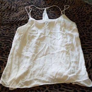 Cream T-Back Camisole/Tank